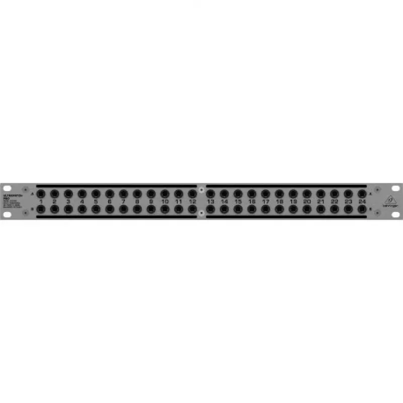 Behringer PX3000 48-piste 1/4 inch TRS patch-paneeli, 1U rack-asennus, 3-tilainen kytkentä