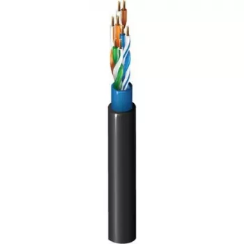 Belden CatSnake Category 5E taktinen Ethernet-kaapeli, 24 AWG kierretty paljas kuparijohdin, UTP, TPE-vaippa, musta, 100 MHz, Gigabit, erittäin joustava