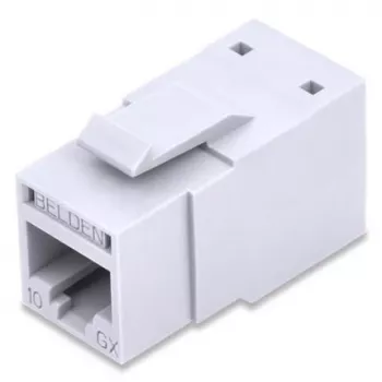 Belden REVConnect 10GX UTP -modulaariliitin RVAMJKUEW-B24, Cat.6A, Electric White, 24 kpl:n pakkaus