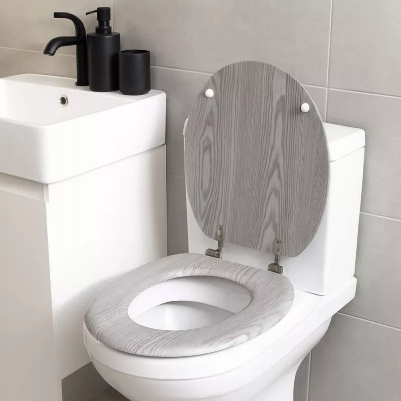 Beldray LA00000074GRYPEU7 puinen wc-istuimen kansi - soft-close, harmaa, soikea