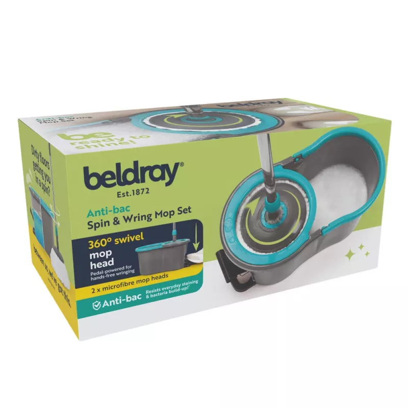 Beldray LA00000186UFEU7 Anti-bac Spin & Wring moppisarja