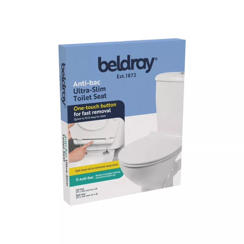 Beldray LA00000201WPEU7 Anti-bac Ultra-Slim -wc-istuin, valkoinen