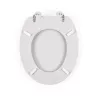 Beldray LA032355PGRY puinen wc-istuimen kansi, valkoinen - soft-close D-muoto pikakiinnityssaranat