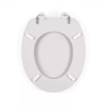 Beldray LA032355PGRY puinen wc-istuimen kansi, valkoinen - soft-close D-muoto pikakiinnityssaranat