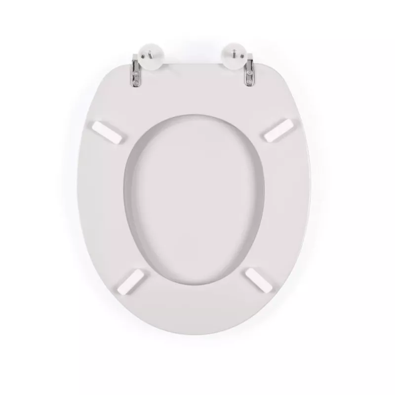 Beldray LA032355PGRY puinen wc-istuimen kansi, valkoinen - soft-close D-muoto pikakiinnityssaranat