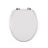 Beldray LA032355PGRY puinen wc-istuimen kansi, valkoinen - soft-close D-muoto pikakiinnityssaranat