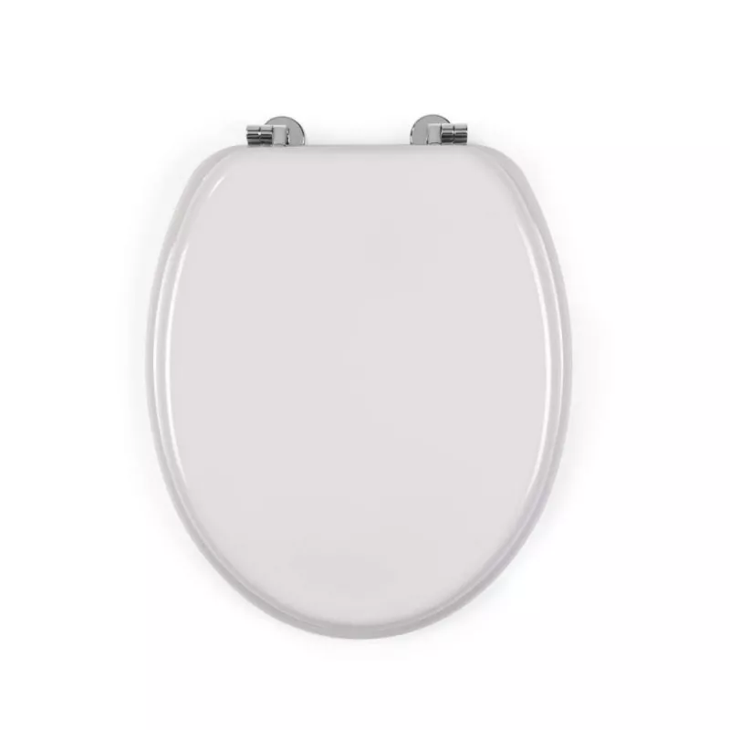 Beldray LA032355PGRY puinen wc-istuimen kansi, valkoinen - soft-close D-muoto pikakiinnityssaranat