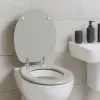 Beldray LA032355PGRY puinen wc-istuimen kansi, valkoinen - soft-close D-muoto pikakiinnityssaranat