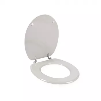 Beldray LA032355PGRY puinen wc-istuimen kansi, valkoinen - soft-close D-muoto pikakiinnityssaranat