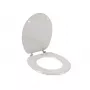 Beldray LA032355PGRY puinen wc-istuimen kansi, valkoinen - soft-close D-muoto pikakiinnityssaranat