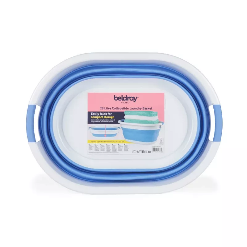 Beldray LA034816CRNFPEU7 kokoon taittuva pyykkikori 28L harmaa