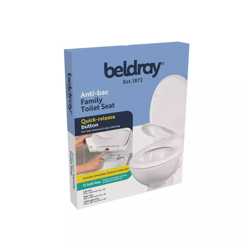 Beldray LA037185EU7 Anti-bac perhe-wc-istuin, valkoinen