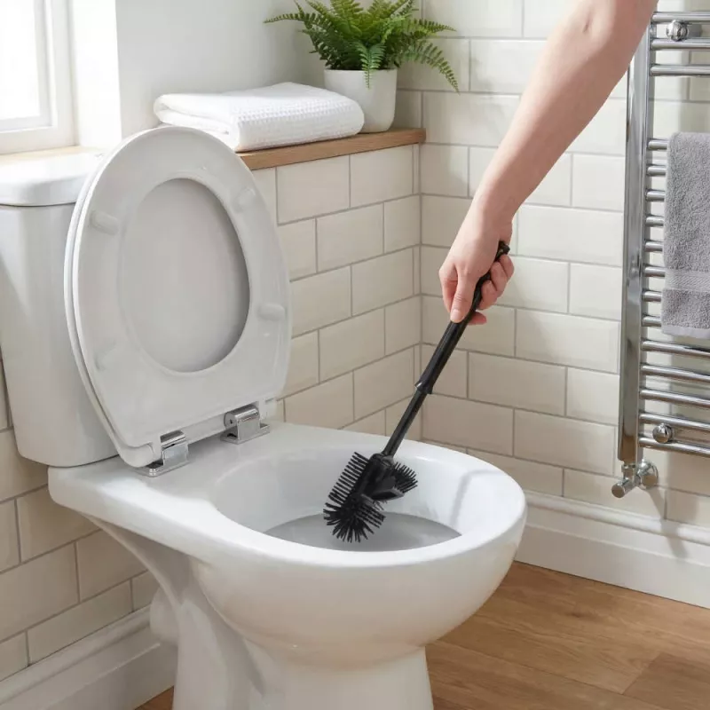 Beldray LA084538BLKPEU7 Anti-bac wc-harjasarja telineellä - musta