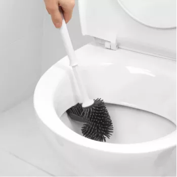 Beldray LA084538PUFFEU7X Antibac silikoninen wc-harja ja teline, violetti