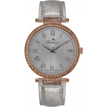 BELLEVUE Woman B40 (36mm) kvartsikello analoginen hopea ruostumaton teräs-mesh