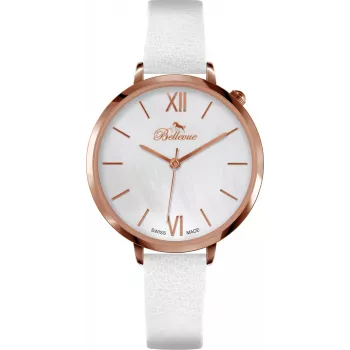 BELLEVUE Woman B46 35 mm ruostumaton teräs kello hopea