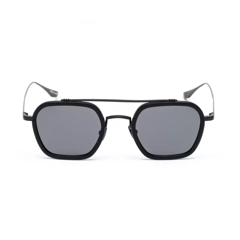 BELSTAFF MERRICKNEGROW unisex-aurinkolasit - musta kehys, savunharmaat linssit, 47/23/143 mm