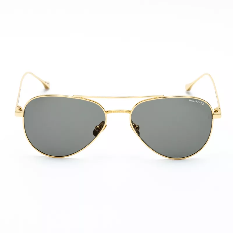 Belstaff Trialmasterdo unisex-aurinkolasit - 55/18/135 mm - musta asetaattikehys - harmaat polykarbonaattilinssit - UV400