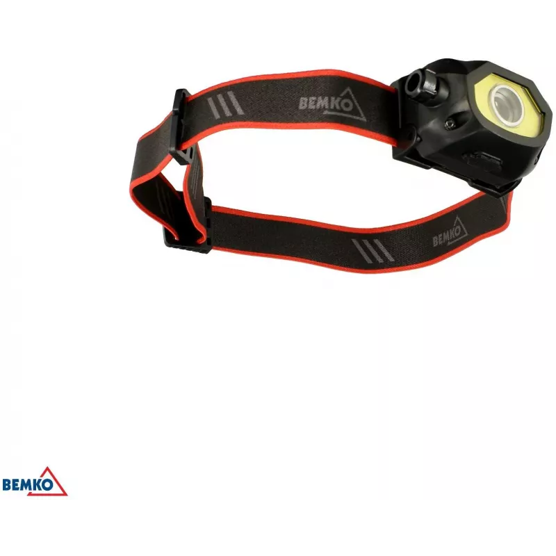 BEMKO C49-LTC02 monitoiminen ladattava LED-otsalamppu, 200lm, 6500K, 1200mAh, IP44