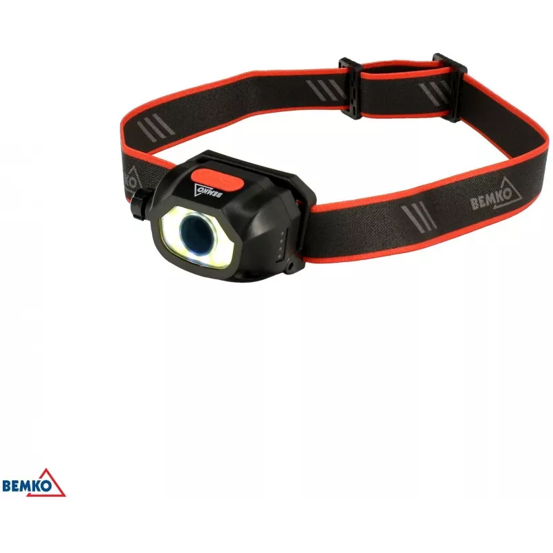 BEMKO C49-LTC02 monitoiminen ladattava LED-otsalamppu, 200lm, 6500K, 1200mAh, IP44