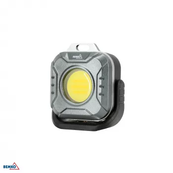 BEMKO C49-LTW08 monitoiminen LED-taskulamppu 1200 mAh IP44 musta