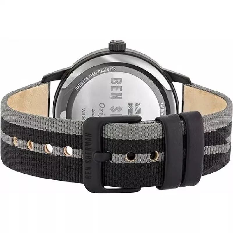 Ben Sherman miesten WB042BE analoginen kvartsikello 43mm sininen kellotaulu ruskea nahkaranneke