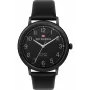 Ben Sherman WBS113BB miesten analoginen kvartsikello 43mm musta kellotaulu aito nahkaranneke