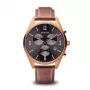 Bering miesten Classic kvartsikello 10542-562 42 mm ruskea kellotaulu ruskea ruostumaton teräs-meshranneke