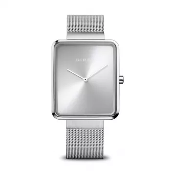 Bering naisten Classic kvartsikello 33 mm hopea ruostumaton teräs