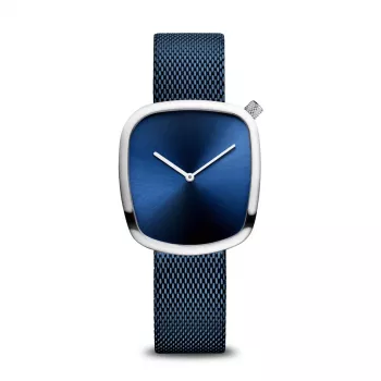 BERING naisten kello 18034-307 (34 mm) - ruusukulta & sininen sunray-kellotaulu