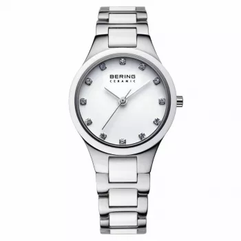 BERING naisten kello 32327-701 (27 mm) - hopeinen ruostumaton teräs Milanese-mesh