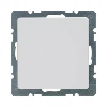 Berker 10096089 sokkolevy Q.1 keskilevyllä, polarvalkoinen velours, termoplasti, IP20, 1 moduuli