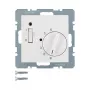 Berker 20301909 huonelämpötilan säädin NC-koskettimella (avautuva), keskiosa