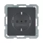 Berker 47236086 SCHUKO-pistorasia Q.1/Q.3 antrasiitti sametti