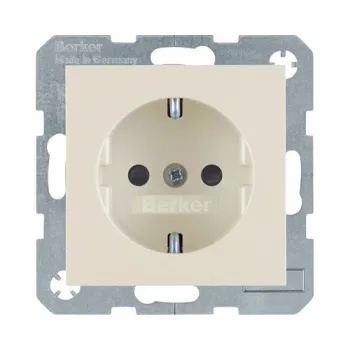 Berker 47238982 SCHUKO-pistorasia kippikannella, uppoasennus, 16A 250V, valkoinen (RAL 9010)