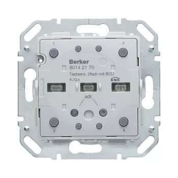 Berker 80142170 KNX kosketusanturimoduuli 2-kertainen integroidulla väyläsovittimella, polarvalkoinen kiiltävä