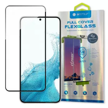 Bestsuit 3D Edge Nano Flexi Glass panssarilasi näytönsuojakalvo kehyksellä Samsung Galaxy S22 -puhelimelle läpinäkyvä