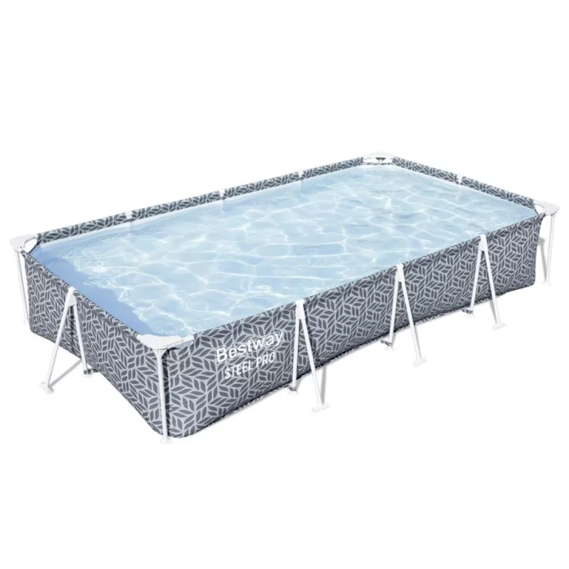 Bestway 561FV Frame Pool suorakaiteen muotoinen 366 x 201 x 66 cm harmaa