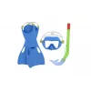 Bestway snorkkelisetti sininen maski, räpylät, snorkkeli 25039