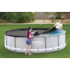 Bestway Flowclear allassuoja Steel Pro MAX Frame Pool 427 cm (14 ft) - sininen polyeteeni, köysikiinnikkeet