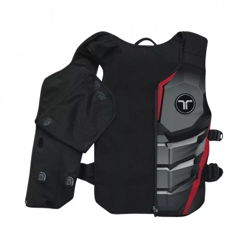 bHaptics TactSuit Air Onyx haptinen liivi 40 värinämoottorilla, Bluetooth, USB-C, hengittävä mesh, musta