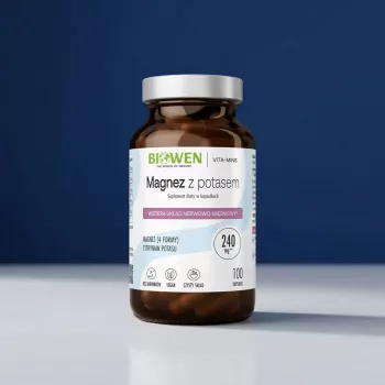 BIOWEN magnesium 4x kaliumilla – 100 kapselia – vegaaninen ravintolisä
