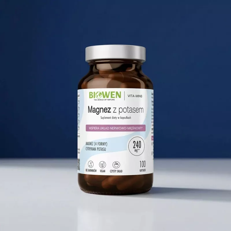 BIOWEN Magnesium 4x kaliumilla, ravintolisä, 100 kapselia