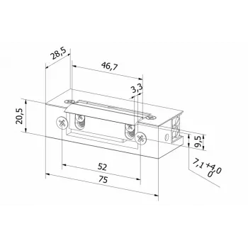 BIRA HARTTE S12R sähköinen avaaja, sarja S, 12V DC, reversiibeli