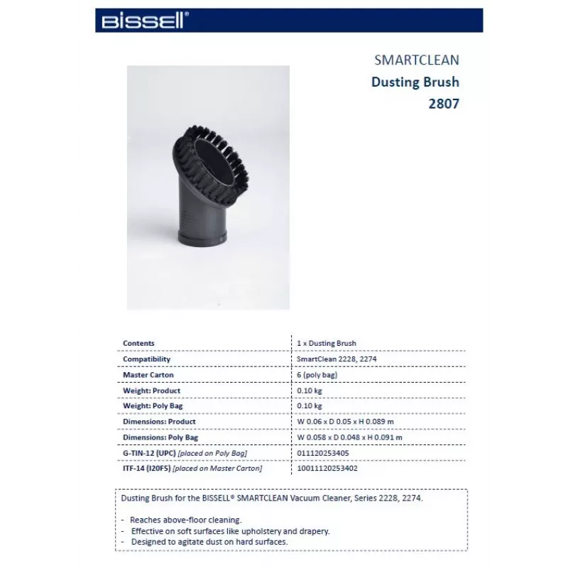 Bissell SmartClean pölyharja, musta, 1 kpl