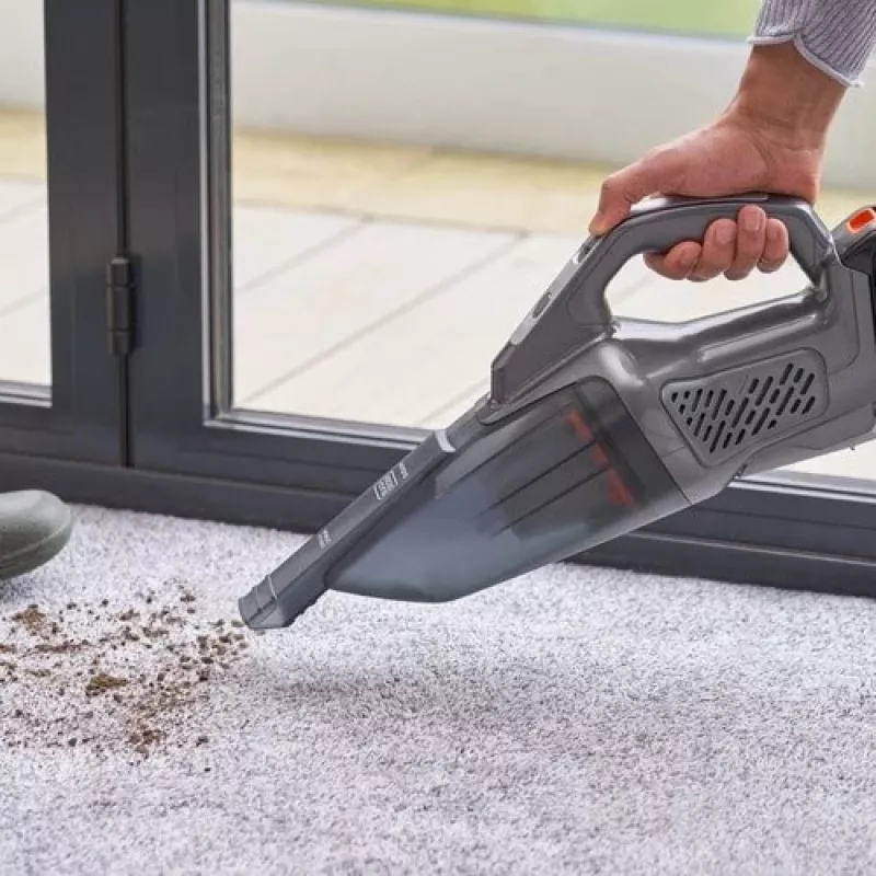 BLACK+DECKER BCHV001C1 Powerconnect 12V auto-käsipölynimuri, 0,56L pussiton, musta/harmaa/oranssi