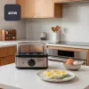 BLACK+DECKER BXKS4800E munankeitin, 400 W, 6 munaa, pehmeä/keskikova/kovakeitetty, musta