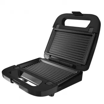 BLACK+DECKER BXSA754E 3-in-1 voileipägrilli, vohvelirauta & grilli 3 vaihdettavalla tarttumattomalla levyllä, 750 W, ruostumaton teräs