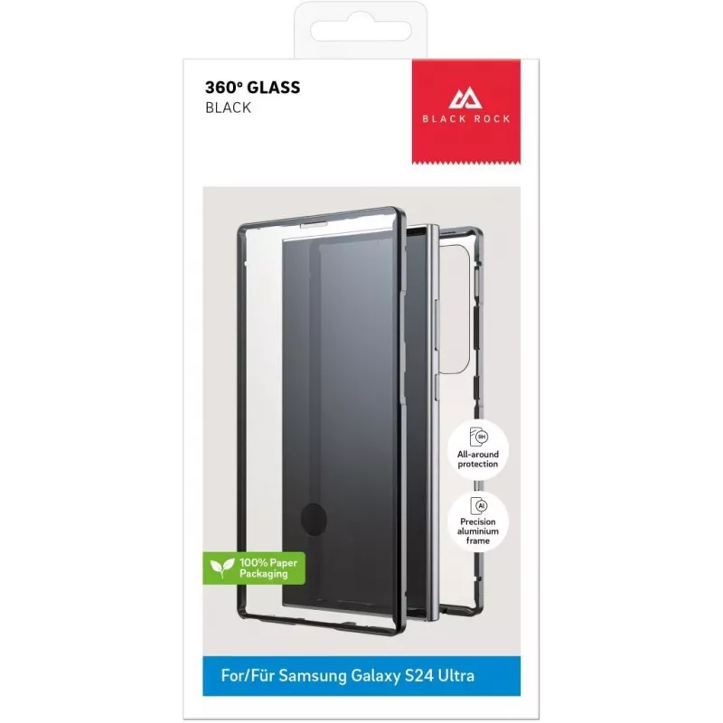 Black Rock 360° lasikuori Samsung Galaxy S23 Ultra – musta 00226131