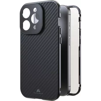 Black Rock Cover 360° lasi Apple iPhone 15 Pro, aito hiilikuitu (00221268)